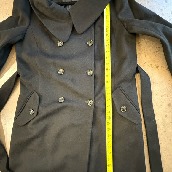 Ann Taylor double breasted wool coat. Black. - Picture 3 of 9